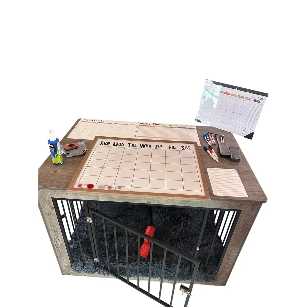 Dry Erase‎ Calendar Set Magnetic Weekly Monthly Daily Planner 2025 Desk Calendar
